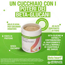 herbalife con Beta Heart®, una miscela nutriente ricca di fibre e fonte di proteine. Il beta-glucano d’avena è una fibra solubile che ha dimostrato di aiutare a mantenere o abbassare i livelli di colesterolo nel sangue.