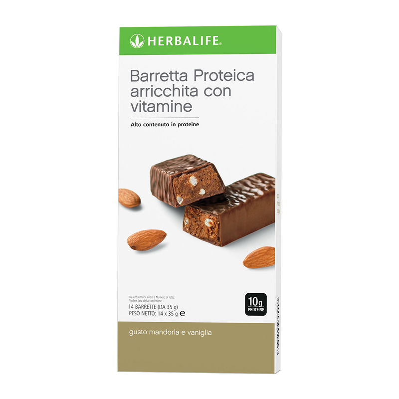 Questa barretta herbalife dal gusto eccezionale è progettata per la massima praticità. Metti una barretta proteica nella borsa o nel cassetto della scrivania per uno spuntino veloce e conveniente, pronto quando lo sei tu. Quando si tratta di aumentare l'assunzione di proteine, non c'è niente di meglio di un boccone veloce in movimento