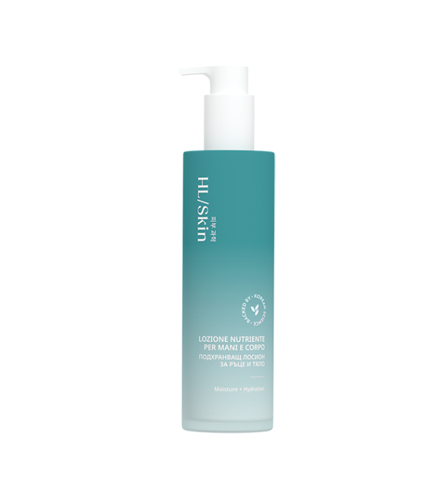 Coccola la tua pelle con HL/Skin Lozione Nutriente per mani e corpo, con la sua  formulazione leggera e a rapido assorbimento, supportata dall'avanzata scienza coreana. Arricchita con il 6% di Squalano, offre idratazione, nutrimento e morbidezza vellutata a lunga durata. La Glicerina contribuisce a mantenere l'idratazione e a contrastare la secchezza, lasciando la pelle elastica e dall'aspetto sano.

Adatta a tutti i tipi di pelle, questa lozione leggera e non grassa non contiene parabeni aggiunti.