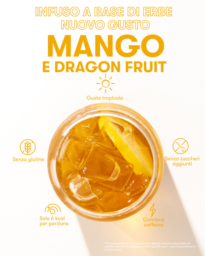 Una bevanda istantanea rinfrescante e ipocalorica da gustare durante la giornata.​

L’Infuso a Base di Erbe con estratti di tè è formulato con una miscela unica di tè nero tradizionale Orange Pekoe, estratto di tè verde, polvere di fiori di ibisco ed estratto di semi di cardamomo. L’estratto di tè verde è ottenuto con una lavorazione ad acqua per mantenere inalterate le sue benefiche sostanze.

Questa è la bevanda perfetta per iniziare la giornata o per ricaricarti il pomeriggio. A basso contenuto calorico,