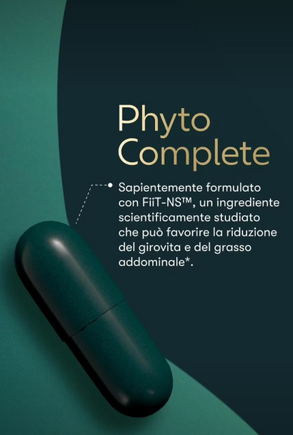 
Phyto Complete sachet contiene Fiit-NS™—un ingrediente studiato scientificamente—con vitamina B3 e C che contribuiscono alla riduzione della stanchezza e dell’affaticamento.

Il tuo integratore alimentare quotidiano da fonti naturali, con il supporto della scienza.

Phyto Complete è disponibile anche in pratiche bustine, per offrire un modo comodo per continuare il tuo percorso di benessere. Non dimenticare di acquistare anche il tuo Phyto Complete Experience Box (cod. 2T89) per ricevere un elegante baratt
