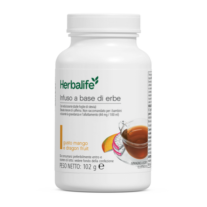 Una bevanda istantanea rinfrescante e ipocalorica da gustare durante la giornata.​

L’Infuso a Base di Erbe con estratti di tè è formulato con una miscela unica di tè nero tradizionale Orange Pekoe, estratto di tè verde, polvere di fiori di ibisco ed estratto di semi di cardamomo. L’estratto di tè verde è ottenuto con una lavorazione ad acqua per mantenere inalterate le sue benefiche sostanze.

Questa è la bevanda perfetta per iniziare la giornata o per ricaricarti il pomeriggio. A basso contenuto calorico,