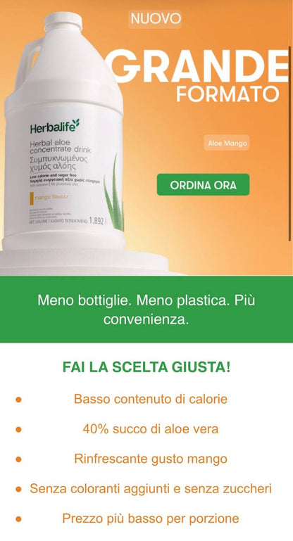 Aloe concentrato alle erbe Aloe Gusto Mango 1,89 l