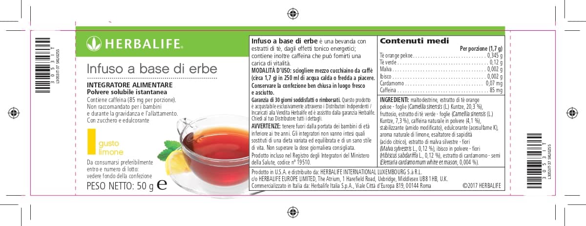 infuso herbalife drenante bruciagrassi energizzanteL’Infuso a Base di Erbe con estratti di tè è disponibile in una varietà di gusti e può essere gustato caldo o freddo. Questa bevanda richiede pochi secondi per essere preparata, quindi puoi gustarla in movimento o nel comfort di casa tua. Se vuoi puoi metterlo in infusione con i tuoi frutti di bosco o agrumi preferiti e scoprire la sua versatilità.