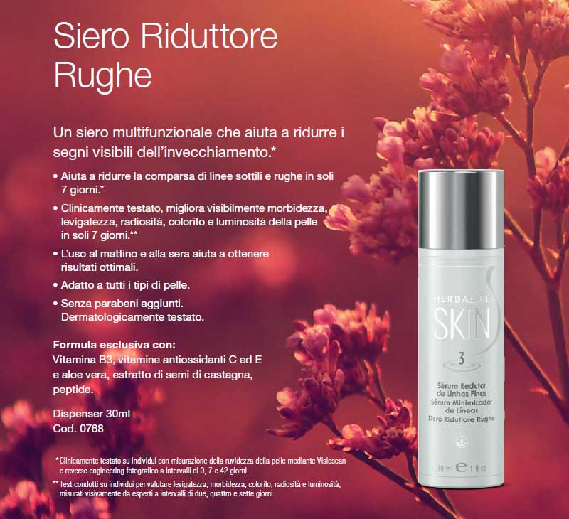 Siero riduttore rughe viso